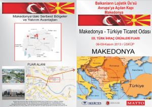 Makedonya Türk İhraç Ürünleri Fuarı Broşürü