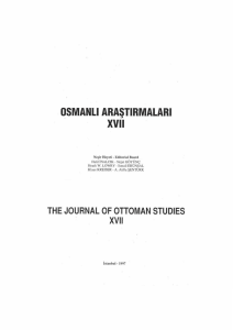 THE JOURNAL OF OTTOMAN STUDIES XVII