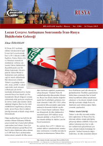 Lozan Çerçeve Antlaşması Sonrasında İran-Rusya