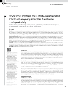 Prevalence of hepatitis B and C infections in rheumatoid arthritis and