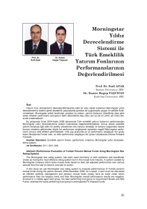 Morningstar Yıldız Derecelendirme Sistemi ile