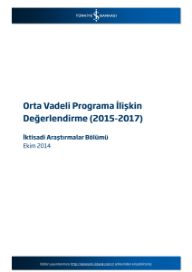 Orta Vadeli Programa İlişkin Değerlendirme (2015-2017)