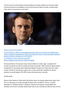 Fransa`nın yeni Cumhurbaşkanı Emmanuel Macron bundan yaklaşık