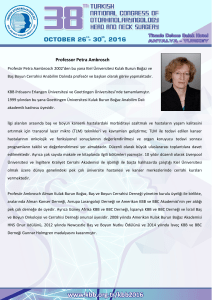 Professor Petra Ambrosch - Türk Kulak Burun Boğaz ve Baş Boyun