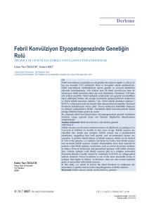 Febril Konvülziyon Etyopatogenezinde Genetiğin Rolü