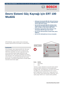 Devre Sistemi Güç Kaynağı için ERT 100 Modülü