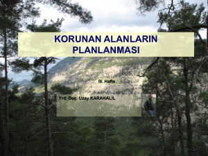 Trabzon Orman Amenajmanı Açısından Öne Çıkan Plan Kararları-I