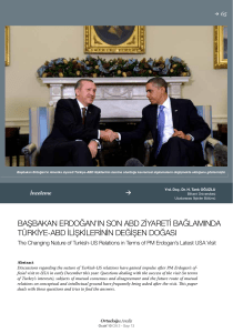 başbakan erdoğan`ın son abd ziyareti bağlamında türkiye