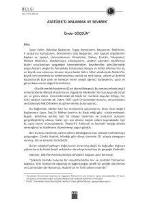 atatürk`ü anlamak ve sevmek - Pamukkale Üniversitesi Açık Erişim