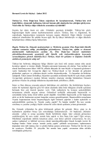 Bernard Lewis ile Söyleşi - Turkish Policy Quarterly