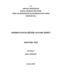 azerbaycan`da şiîliğin yayılma süreci doktora tezi