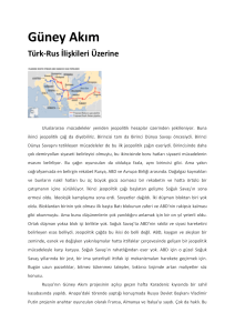 Güney Akım Türk-Rus İlişkileri Üzerine
