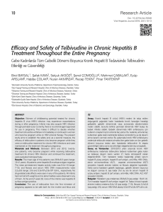 Efficacy and Safety of Telbivudine in Chronic Hepatitis B Treatment