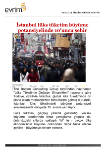 İstanbul lüks tüketim büyüme potansiyelinde 10`uncu şehir