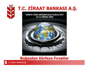 Microsoft PowerPoint - Ziraat Bankasi K\366rfez Sunumu-Can