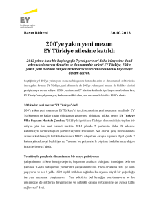 200`ye yakın yeni mezun EY Türkiye ailesine katıldı