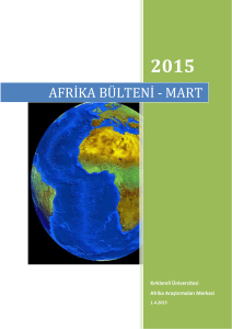 afrika bülteni - mart - KLU - Afrika Araştırmaları Uygulama ve