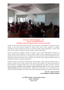 Ekonomi ve Felsefe Toplantıları – 133 Doç. Dr. Ahmet KURTARAN
