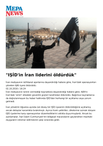 IŞİD`in İran liderini öldürdük