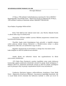 III.Eroğlu Hükümeti 23 Mayıs, 1988 tarihinde