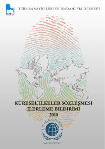 TÜSİAD İlerleme Bildirim Raporu / Küresel İlkeler Sözleşmesi 2010
