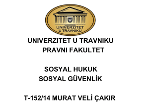 Sosyal Güvenlik Sistemi - Pravni fakultet Univerziteta u Travniku