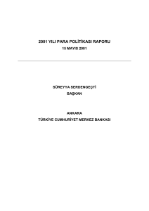 2001 yılı para politikası raporu