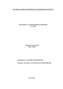 elektrġk güç sġstemlerġnde harmonġk analġzġ ġstanbul teknġk