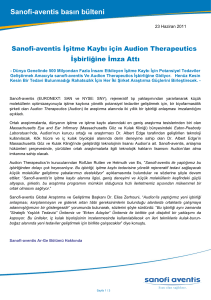 Sanofi-aventis İşitme Kaybı için Audion Therapeutics İşbirliğine İmza