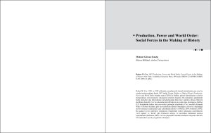 Production, Power and World Order: Social