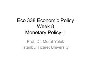 Eco Economic Policy Week 4 Fiscal Policy