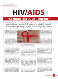 “Sözünde dur AIDS`i durdur"