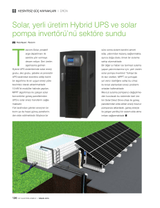 Solar, yerli üretim Hybrid UPS ve solar pompa invertörü`nü