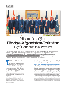 Hisarcıklıoğlu, Türkiye-Afganistan-Pakistan Üçlü Zirvesi`ne