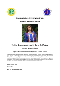 Türkiye Genom Araştırması ile Kişiye Özel Tedavi