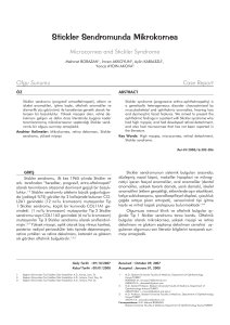 Stickler Sendromunda Mikrokornea - Retina