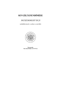 sevgili efendimize muhammedî dua