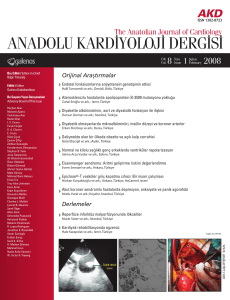 AKD 2008-1 Kapak - The Anatolian Journal of Cardiology