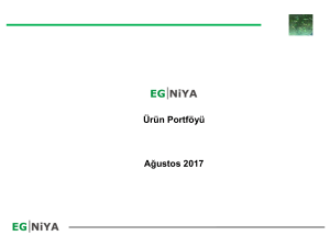 EGNiYA Ürün Portföyü Sunu - 2017