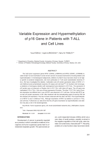 Variable Expression and Hypermethylation of