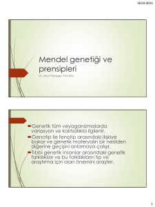 Mendel genetiği ve prensipleri