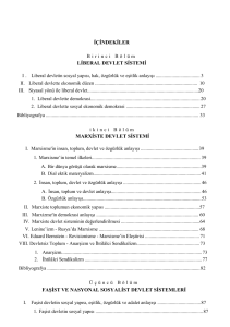 içindekiler liberal devlet sistemi marxíste devlet sistemi faşist ve