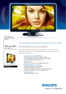 42PFL3605H/12 Philips Dijital Kristal Netlik ile LCD TV