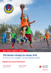 TED Okulları Uludağ Yaz Kampı 2016 3-4-5-6-7-8