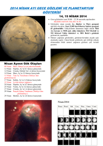 2014 nisan ayı gece gözlemi ve planetaryum
