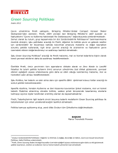 Green Sourcing Politikası