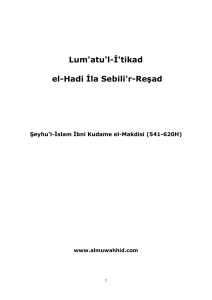 Lum`atu`l-İ`tikad el-Hadi İla Sebili`r