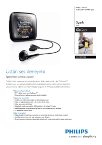SA2SPK04K/02 Philips FullSound™ ile MP3 çalar