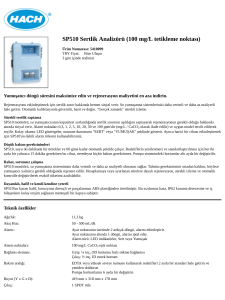 SP510 Sertlik Analizörü (100 mg/L tetikleme noktası)
