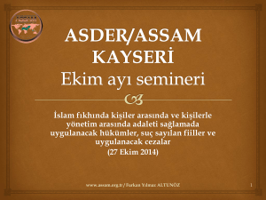 ASDER/ASSAM KAYSERİ Ekim ayı semineri: